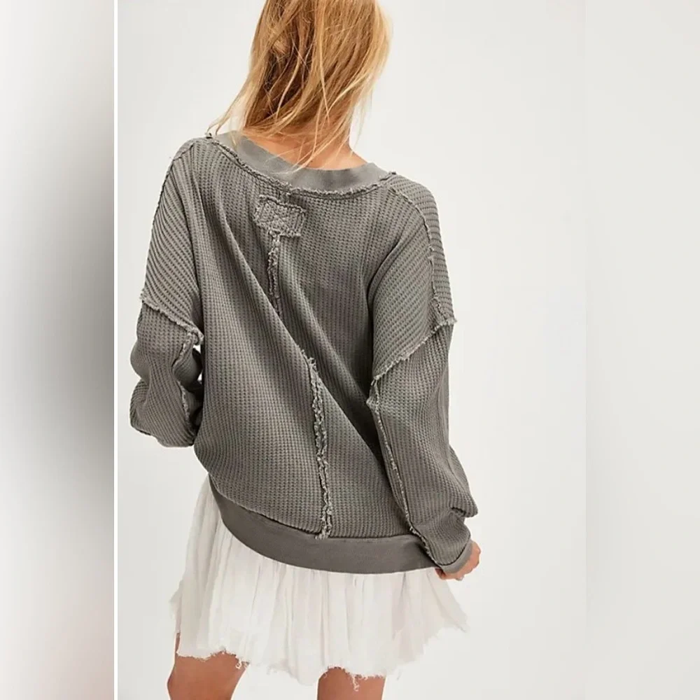 Free People Ricky Thermal in Fallen Rock we the free size small NWOT